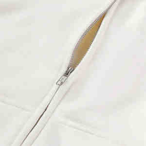 Sweat à capuche zippé pour hommes Sweat à capuche zippé vierge en coton court surdimensionné en polaire Sweat à capuche zippé lourd - Product Image 6