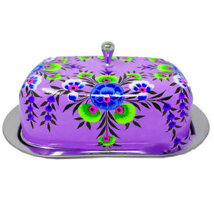 Elegant Handmade <b>Stainless</b> <b>Steel</b> Butter Dish with Antique Detailing Durable Design Eco-friendly Carton Packing - Product Image 4