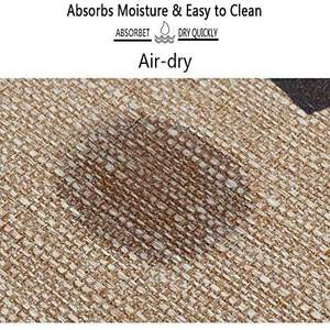 Ensemble de tapis de cuisine personnalisables en lin tissé, motif floral moderne, antidérapants avec dos en caoutchouc, lavables, anti-fatigue, disponibles en plusieurs coloris - Product Image 5