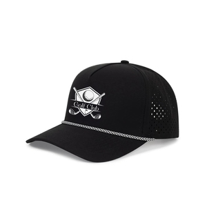 Fabricante de Ropa de Golf, Gorra de Golf Personalizada con Cuerda Trenzada, Logotipo Personalizado, 5 Paneles, Visera Curva Perforada con Láser, Gorra Deportiva, Vietnam - Product Image 3