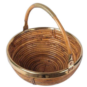 Cesta de lavandería decorativa de ratán hecha a mano con tapa y acabado natural, juego de dos para uso multifuncional. - Product Image 4
