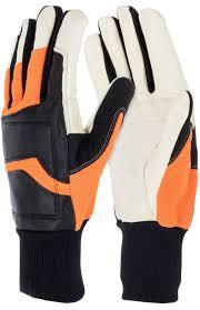 Heavy Duty Chainsaw Cut Resistant Workwear <b>Gloves</b> with Goat Leather and PVC Patches Water Proof safety <b>gloves</b> - Product Image 6