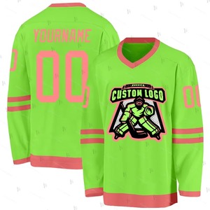 Camiseta de Hockey Personalizada con Nombre, Impresión por Transferencia de Calor, Degradado Retro, Transpirable, Sin Costuras, 100% Poliéster, Colorida, Manga Larga - Product Image 4