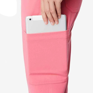 Uniforme de Hospital de enfermera elástico antiarrugas, uniformes de LICRA, conjunto de traje, Top y pantalones, uniforme médico para correr, ropa de verano - Product Image 5