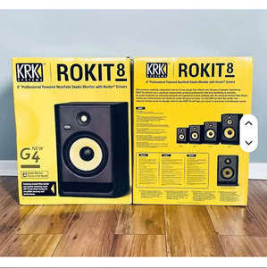MEJORES VENTAS: Nuevo Par de Monitores de Estudio Profesionales Bi-Amplificados KRK RP8 Rokits 8 G4 de 8 Pulgadas, Color Negro, Disponibles con Descuento, Nuevos de Marca - Product Image 1