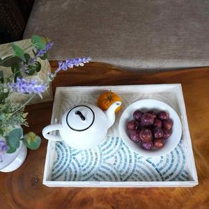 Bandeja de nácar personalizable, ideal para ajustes de mesa elegantes, bandeja MOP de diseño - Product Image 6