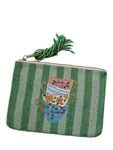 Handmade Embroidery Glass Beads Square Shape High Quality Designer Coin Purse Mini Multi Storage Zipper Women <b>Girl</b> Kids <b>Wallet</b> - Product Image 3