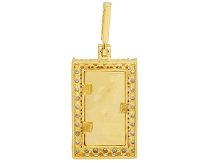 Moda personalizar Moissanite diamante Rectangular diseño S925 colgante de plata joyería encanto para collar de estilo Hip Hop - Product Image 4