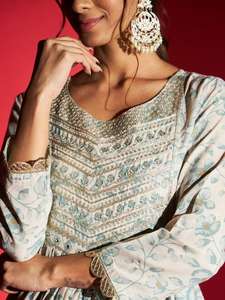 Latest Women's Cotton <b>Kurti</b> and Rayon Pant with Dupatta Indian & Pakistani Clothing at Wholesale Price Direct From India - Product Image 6