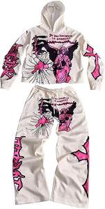 Logo imprimé personnalisé en gros à la mode pour hommes survêtement Streetwear survêtements très exigeants pour l'hiver ensembles personnalisés confortables - Product Image 2