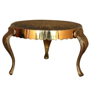 Tabouret décoratif fabriqué à la main décoratif sur mesure pour tabouret d'assise de finition antique en métal en aluminium - Product Image 2