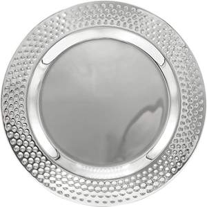 Placa de carga de Metal de estilo lujoso para servir comida, placa de carga de diseño con acabado dorado con borde decorativo para uso doméstico y Hotel - Product Image 5