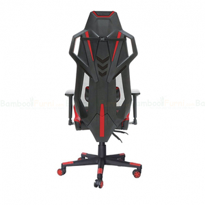 Chaise de jeu pivotante GC07 Premium rouge, élégante, réglable en hauteur, extensible, en cuir PU durable, en métal, pour la maison et le bureau - Product Image 2