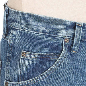 Jean en denim noir délavé style régulier pour hommes - Product Image 4