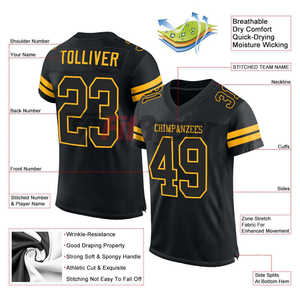 Uniformes de football américain sur mesure séchage rapide meilleure conception polyester de haute qualité maillot de football américain OEM - Product Image 2