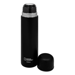 Thermos a Forma di Proiettile Nat Geo 1000 Ml in Acciaio Inossidabile Nero Opaco - Product Image 1
