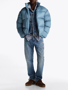 เสื้อโค้ทดาวน์ของผู้ชายเสื้อแจ็คเก็ตกันลมมีฮู้ดน้ำหนักเบาเสื้อแจ็คเก็ตขนเป็ดแบบฟองหนา - Product Image 3