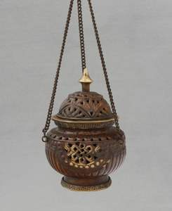Hanging Gold Metal <b>Incense</b> <b>Holder</b> Stylish and Functional for Home Office Temple and Meditation Decor Wholesale From India - Product Image 5