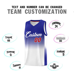 Maillot de basket-ball unisexe bleu marine blanc double face maillot court imprimé personnalisé de haute qualité pour les jeunes hommes joueurs de grande taille - Product Image 3