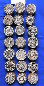 <b>Wooden</b> <b>Block</b> Henna Tattoo Stamps, 3 Inch Size - Product Image 2