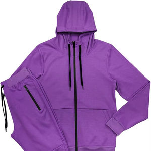 ชุดวอร์มผ้าฝ้าย100% สำหรับผู้ชายชุดออกกำลังกายมีฮู้ดสำหรับฤดูหนาวชุดออกกำลังกายแบบมืออาชีพ - Product Image 1