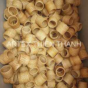 Anneau de serviette en herbe de mer verte en gros, porte-serviettes tissé naturel, accessoire de décoration de table rustique pour la maison, le restaurant, les mariages - Product Image 6