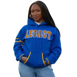Sudadera con Capucha Azul y Dorada SGRHO Legacy Winter, Ropa Deportiva de la Hermandad, Forro Polar 100% Algodón para Estudiantes Universitarios y Ropa de Vida Griega - Product Image 2