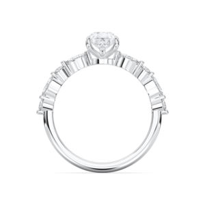 Premium Moissanite Luxe 0.14Ct Round Moissanite 5 Stone Ring en plata esterlina OEM Venta al por mayor - Product Image 5