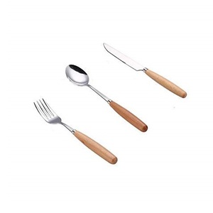 Ensembles de couverts de dîner en acier inoxydable pour la cuisine et le restaurant à bas prix ensembles de couverts en bois de bambou pour l'hôtel - Product Image 6