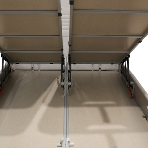 Base de lit rembourrée écologique, durable et confortable avec mécanisme de levage hydraulique et tête de lit personnalisable – Ensemble complet - Product Image 4