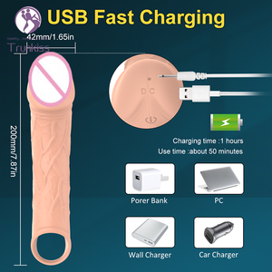 Tragbares vibrierendes <span class=keywords><strong>Dildo</strong></span>-Set für Erwachsene, Erotikspielzeug mit 10 Vibrationsfrequenzen und kabelloser Fernbedienung für Männer, hohles <span class=keywords><strong>Dildo</strong></span>-Set - Product Image 5