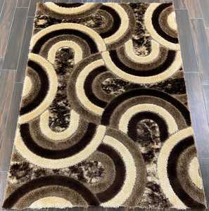 Tapis carré moderne en polyester pelucheux à motif puzzle, résistant aux taches, pour usage commercial, tapis Adiva à poils longs fabriqué à la machine - Product Image 2