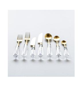 Ensemble de couverts pour la cuisine, les dîners et les fêtes, pour mariage, restaurant, ensemble de couverts en argent, manche en bois et en résine, produit artisanal de la meilleure qualité - Product Image 6
