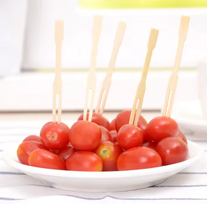 ส้อมจิ้มผลไม้ไม้ไผ่ขนาดเล็กเป็นมิตรต่อสิ่งแวดล้อมสำหรับเด็กส้อมผลไม้อาหารดีไซน์ตามสั่ง - Product Image 5