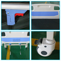 Fabricant chinois de lits d'hôpital, nouveau design, lit d'hôpital manuel multi-styles, lit d'hôpital en métal à double manivelle pour soins intensifs