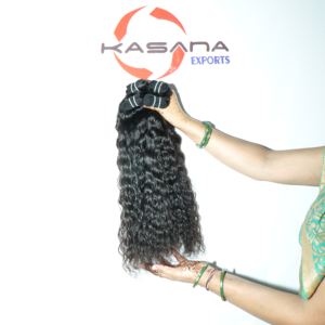 Vente en gros de cuticules de temple vierge indiennes alignées couleur naturelle humaine aucun traitement chimique tissage tressage boucles ondulées groupées - Product Image 1