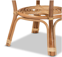Table basse en rotin tissé rond fabriqué à la main pièce maîtresse naturelle moderne pour salon et salon