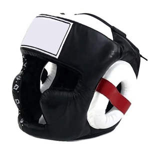 Equipo de kick boxing de entrenamiento profesional de alta calidad Protector de cabeza con logotipo personalizado Hecho con cascos de cuero genuino Categoría de producto - Product Image 2