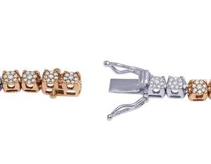 10K Gold Square Round Cut Lab Grown Diamond Tennis <b>Chain</b> Fully <b>Iced</b> Out in a Custom Hip Hop Jewelry Design - Product Image 4