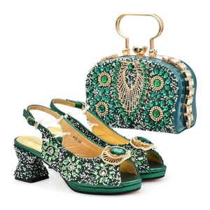 ชุดกระเป๋า<span class=keywords><strong>รองเท้า</strong></span>พราว<span class=keywords><strong>ส้น</strong></span>สูง3.00<span class=keywords><strong>นิ้ว</strong></span>ที่เข้ากันได้ดีกับกระเป๋าถือที่มีเสน่ห์สำหรับงานปาร์ตี้ - Product Image 3