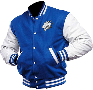 Chaqueta Varsity de Béisbol para Hombre, Estilo Letterman, Cuello Alto, Impermeable, Resistente al Viento, Poliéster/Nailon, Personalizable, Ropa Deportiva Informal - Product Image 2
