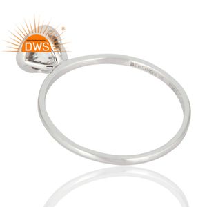 Meilleure vente bague empilable en argent sterling fin en cristal naturel de quartz avec pierres précieuses fabricant de bijoux personnalisés - Product Image 3