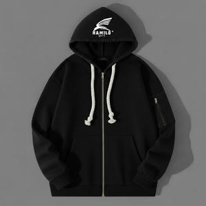 Sweat-shirts thermiques pour hommes, style unique, 100% coton, motif uni, technique pour les basiques d'hiver, coton mélangé - Product Image 4