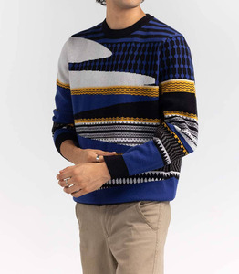 Nouveauté Pull en laine d'hiver de style designer pour homme Tricoté sur mesure Respirant Style décontracté Pull tricoté à la main - Product Image 2