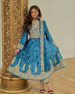 Vestido de Mujer Estilo Afgano, Tallas y Colores Personalizados, Mangas Largas, Transpirable, con Encaje, para Bodas y Fiestas, Vestidos Vintage para Adultos - Product Image 4