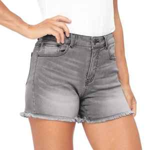 Shorts de Mezclilla de Verano para Mujer, Más Vendidos, Cintura Alta, Estilo Recto, Decoración de Encaje, Estilo Vintage, Ajustados, con Agujeros y Borlas - Product Image 5