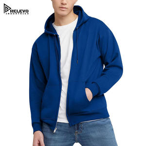 Sweat-shirts à fermeture éclair pour hommes en coton 100% respirant de fabrication pakistanaise, bleu uni, meilleur prix, différents styles, sweat-shirts à fermeture éclair basiques pour hommes - Product Image 4