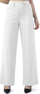 Pantalones de Trabajo Casuales de Negocios para Mujer, de Pierna Ancha y Recta, con Bolsillos - Product Image 3