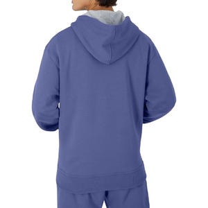 Vente en gros de pulls à capuche pour hommes 100% coton polaire décontracté design teint uni pour les sports d'hiver fabriqué au Pakistan - Product Image 2