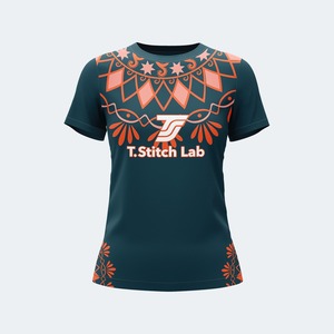 Camiseta de Mujer con Diseño Tribal, Manga Corta, Colores Sólidos, Estilo Urbano, Corte Regular, Precio Razonable, Último Diseño - Product Image 3